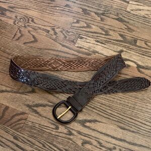 Banana Republic Woven Leather Boho Wide Belt
